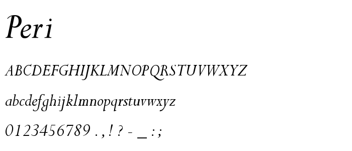 Peri font