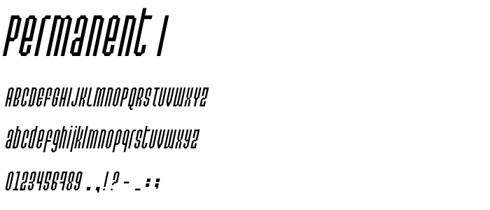 Permanent_I font