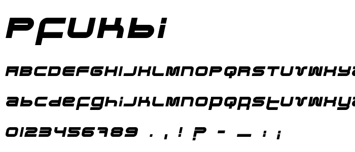 Pfukbi font