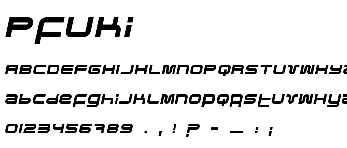 Pfuki font