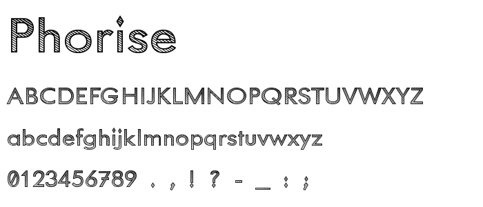 Phorise font