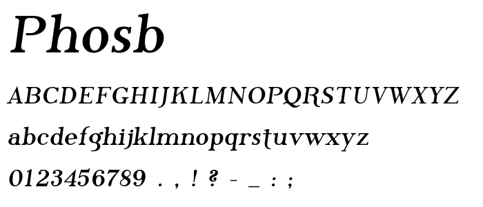 Phosb font