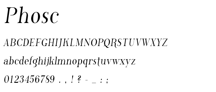 Phosc font