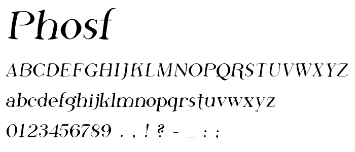 Phosf font