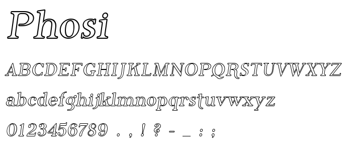 Phosi font