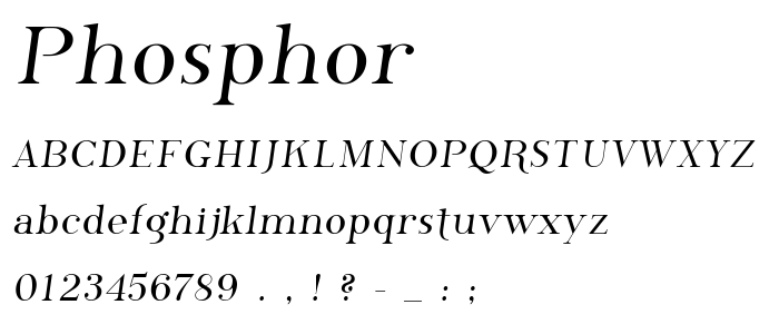 Phosphor font