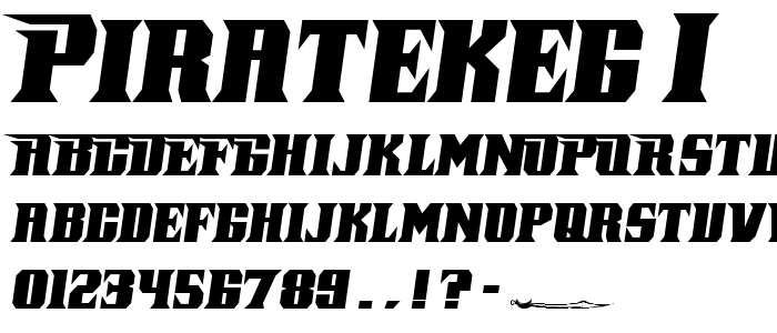 Piratekeg_I font