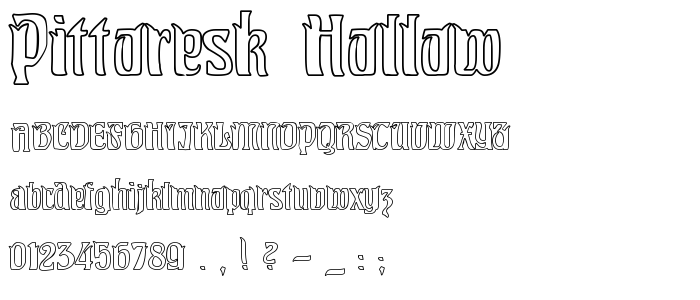 Pittoresk_Hollow font