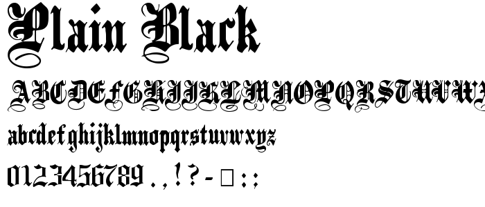 Plain_Black font