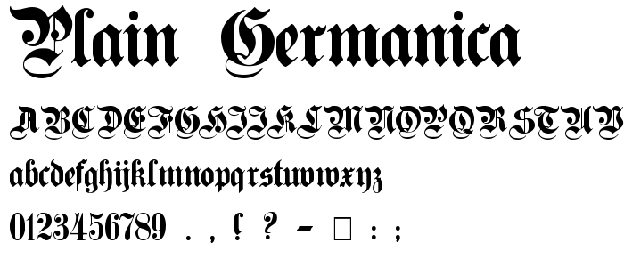 Plain_Germanica font