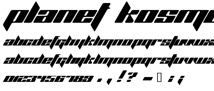 Planet_Kosmos font
