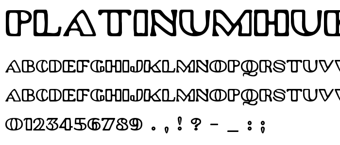 Platinumhubcaps font