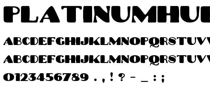 Platinumhubcapssolid font