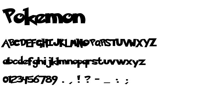 Pokemon font