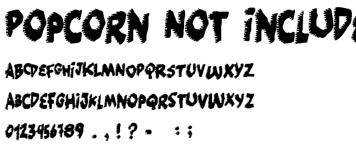 Popcorn_Not_Included font