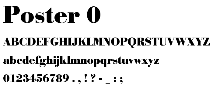 Poster_0 font