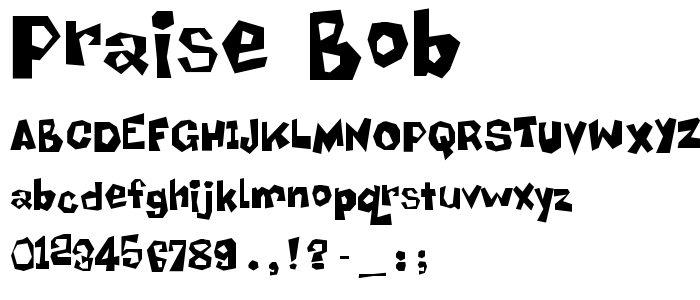 Praise__Bob font