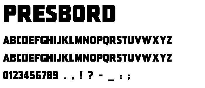 Presbord font