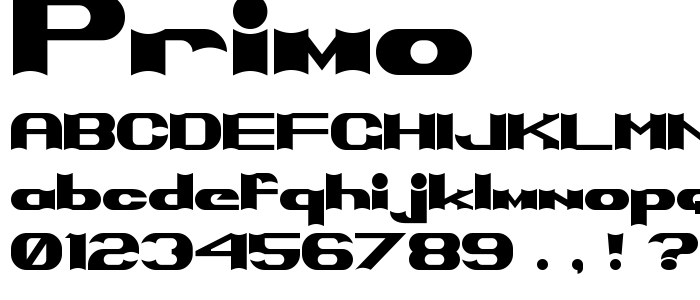 Primo font