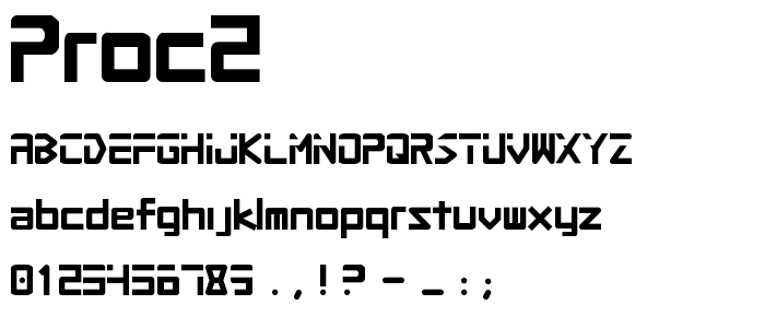 Proc2 font