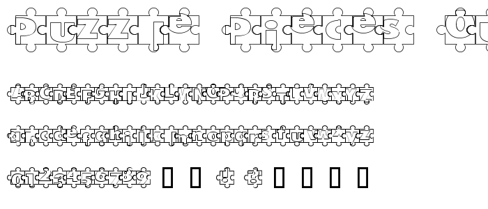 Puzzle_Pieces_Outline font