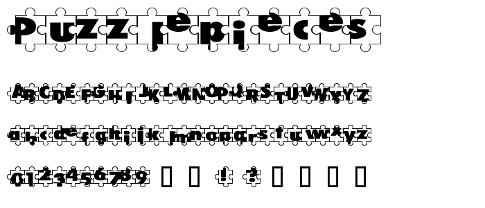 Puzzlepieces font