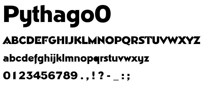 Pythago0 font