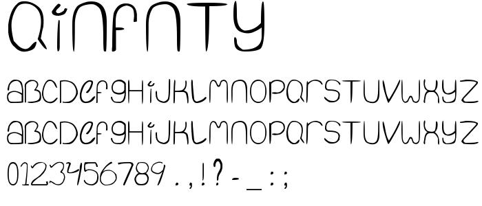 Qinfnty font