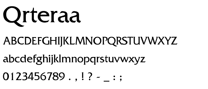 Qrteraa font