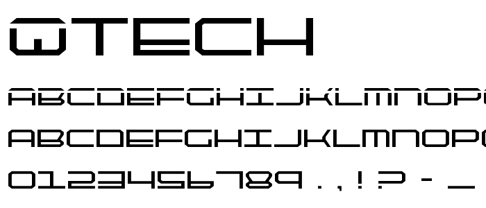 Qtech font