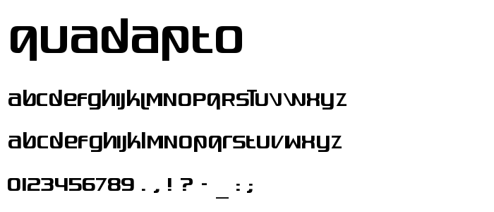 Quadapto font