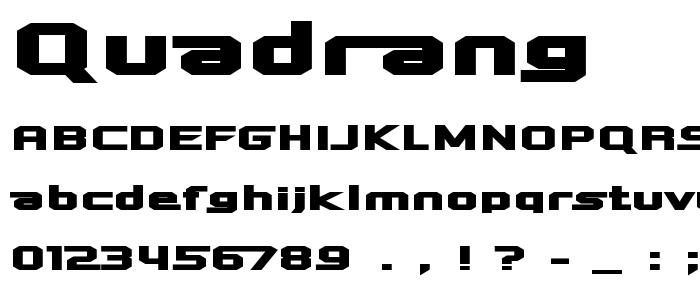 Quadrang font