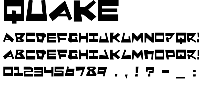 Quake font