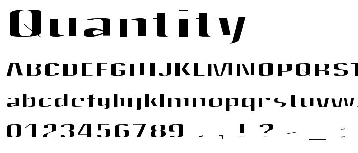 Quantity font