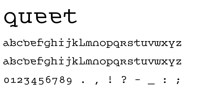 Queet font