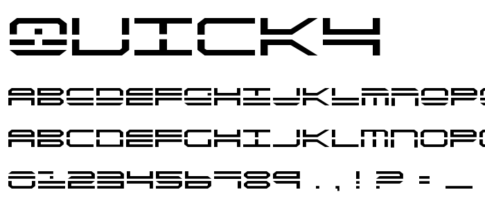 Quick4 font