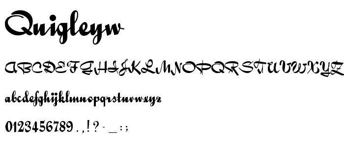 Quigleyw font