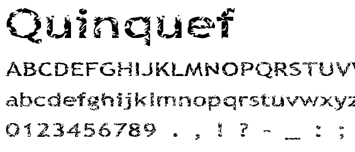 Quinquef font