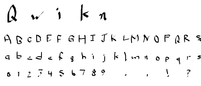 Qwikn font