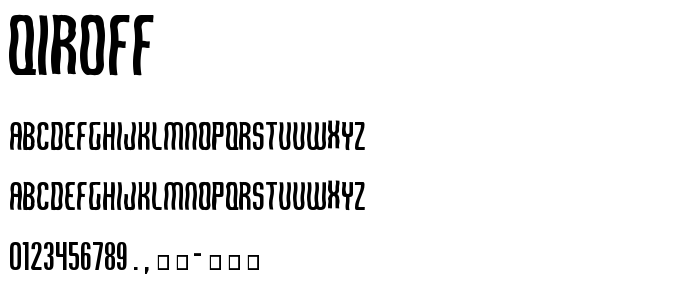 Qiroff font