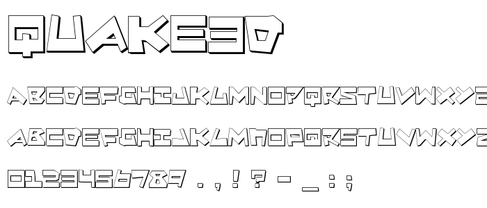 Quake3d font