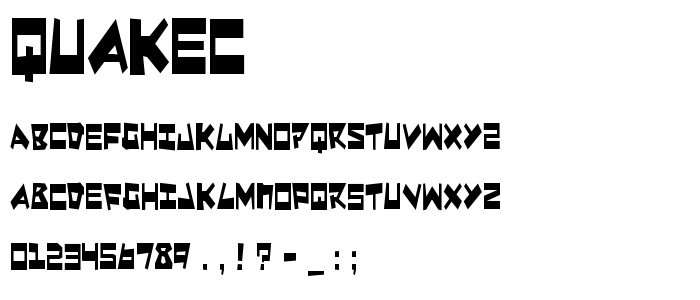 Quakec font