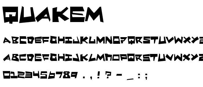 Quakem font