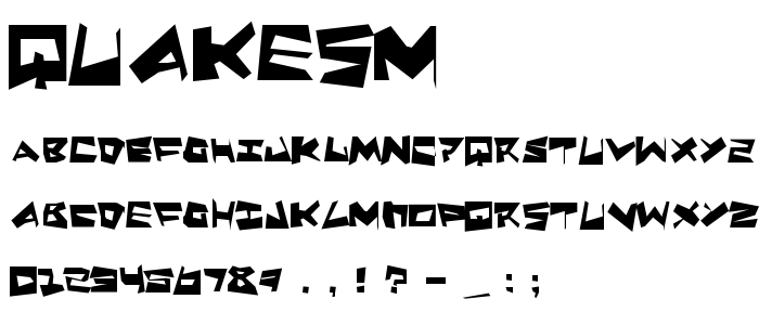 Quakesm font