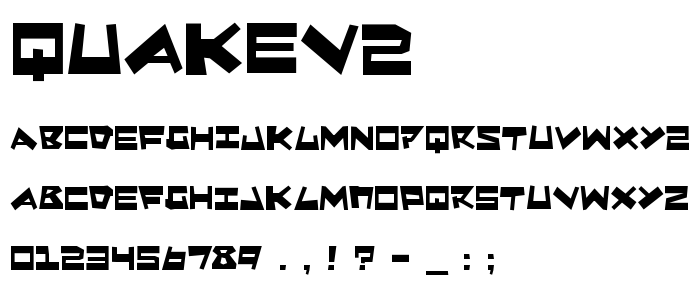 Quakev2 font