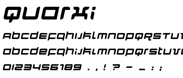 Quarxi font