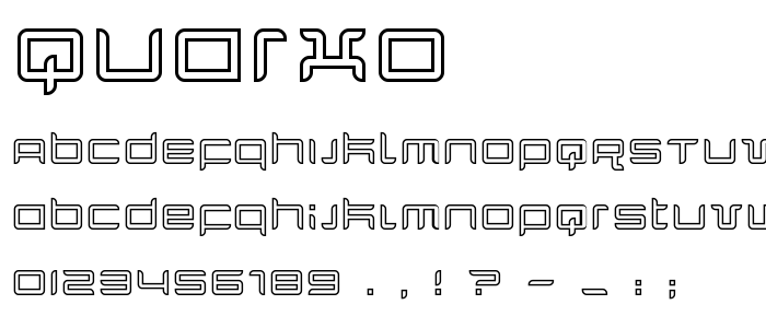 Quarxo font