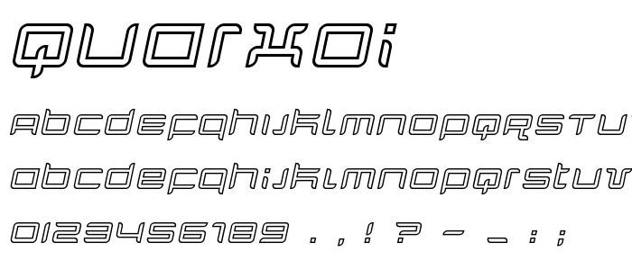 Quarxoi font