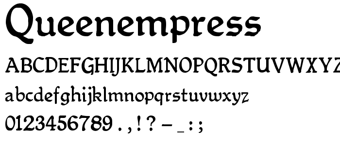Queenempress font