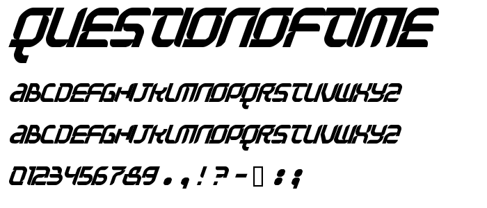 Questionoftime font